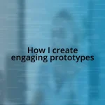 How I create engaging prototypes