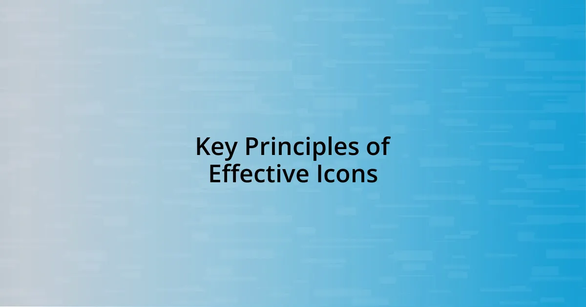 Key Principles of Effective Icons